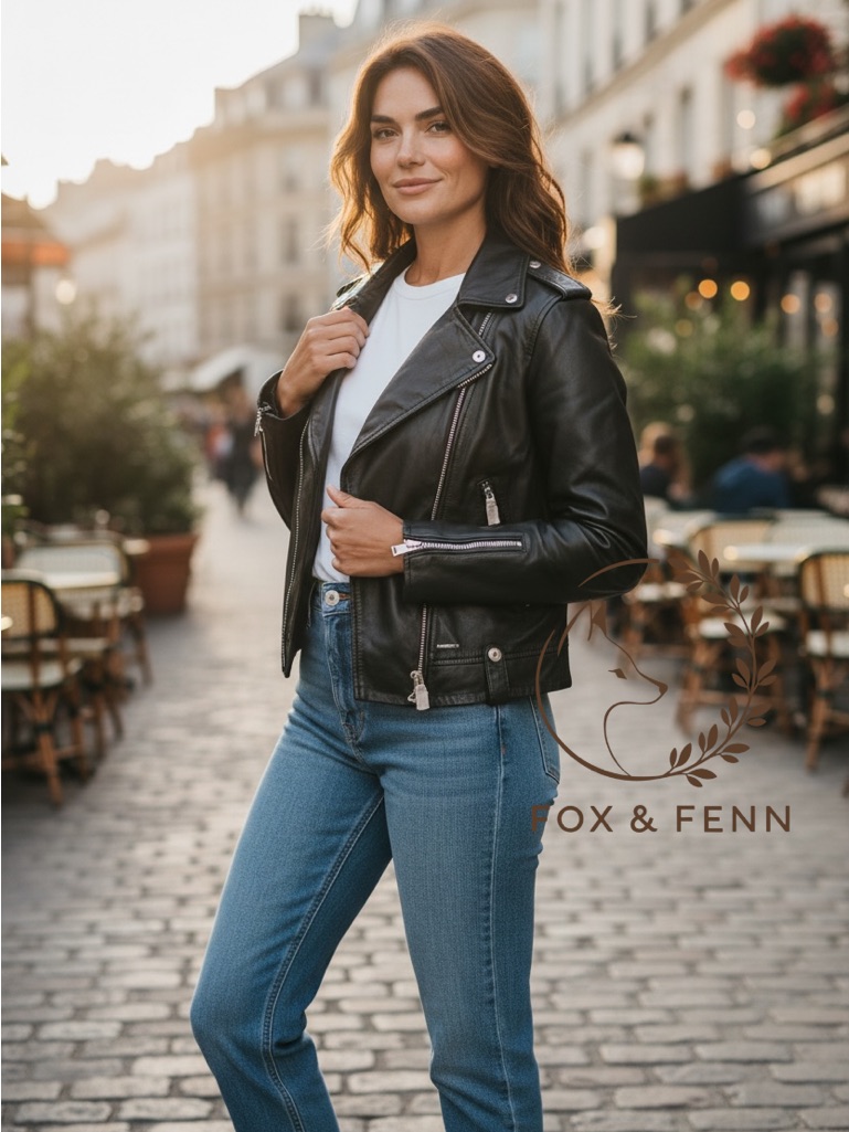 Nwt G-Star Black 100% Leather Biker Jacket Xs-Sm